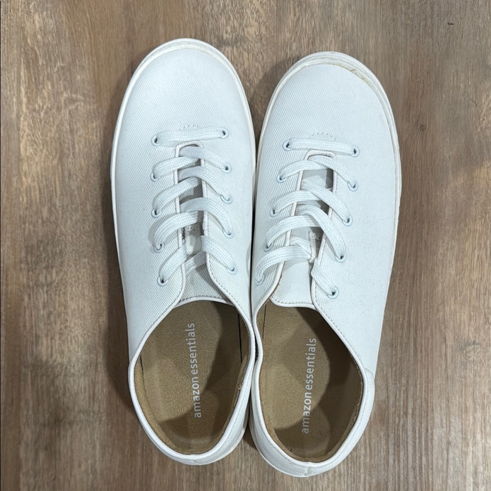 Amazon Essentials Classic White Sneakers New